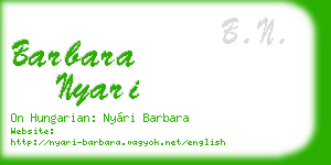 barbara nyari business card